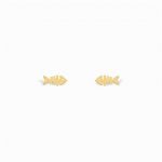 BRINCOS COQUINE EM PRATA DOURADA 0,50 GR