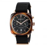 CRONÓGRAFO, ACETATO, MOSTRADOR PRETO