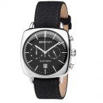 CRONÓGRAFO, DATA, AÇO, MOSTRADOR PRETO