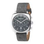 CRONÓGRAFO, DATA, AÇO, MOSTRADOR CINZENTO