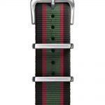 CORREIA PRETA/VERDE/VERMELHA NATO 20MM