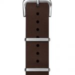 CORREIA CASTANHA ESCURA NATO PELE 20MM