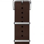 CORREIA CASTANHA ESCURA NATO PELE 22MM