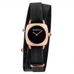 CLUBMASTER LADY HM 24, AÇO E PVD ROSA, MOSTRADOR PRETO