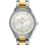 REL. CAUNY, MAJESTIC, 33, 3H, MST MADRE PÉROLA&PRTE, CX PRTE, BR AÇO BICOLOR