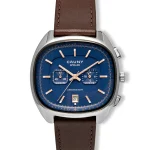 RELÓGIO CAUNY APOLLON CHRONO BLUE LEATHER