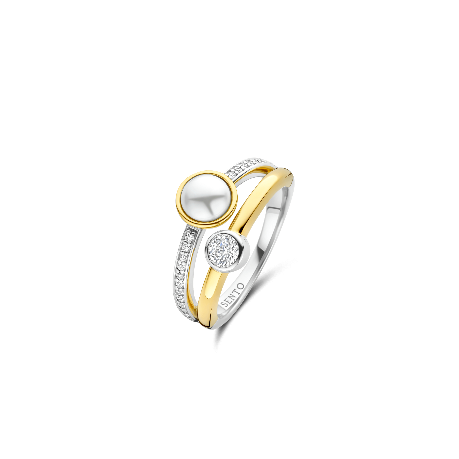 12376YP_01 ANEL TISENTO - PRATA DOURADA 925 (4,05GR) - TAM.16 - Image 1