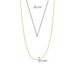 COLAR TISENTO - PRATA DOURADA 925 (4,4GR), 55CM - Image 5