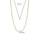 COLAR TISENTO - PRATA DOURADA 925 (2,6GR), 45CM - Image 6