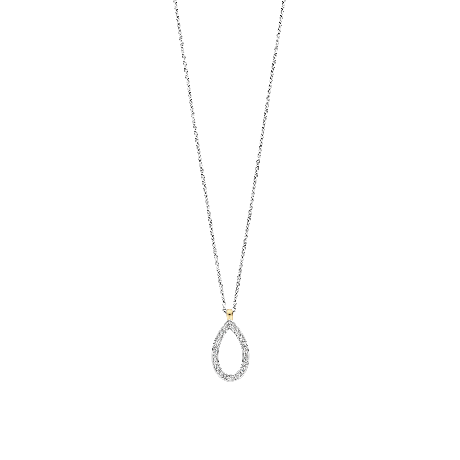 34110ZY_01 COLAR TISENTO - PRATA DOURADA 925 (4,55GR),42cm - Image 1