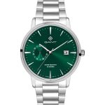 RELÓGIO GANT EASTHILL, 43, 3H, VERDE, AÇO PRATE.