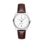 RELÓGIO GANT ABINGTON, 41, BRANCO, PELE CASTANHA
